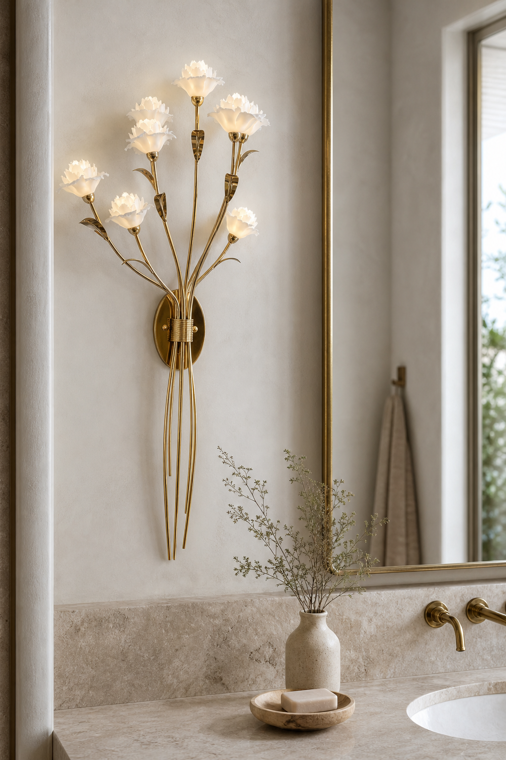 Sylverelle wall sconce – spa vanity daylight