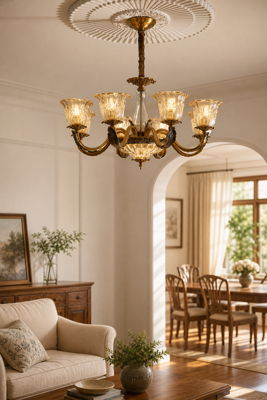 Baroque Floral Glass Chandelier - 09 09-sunlit-classic-room