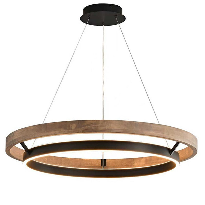 Modern Wood Ring LED Pendant Chandelier - 20 09-white-background-1