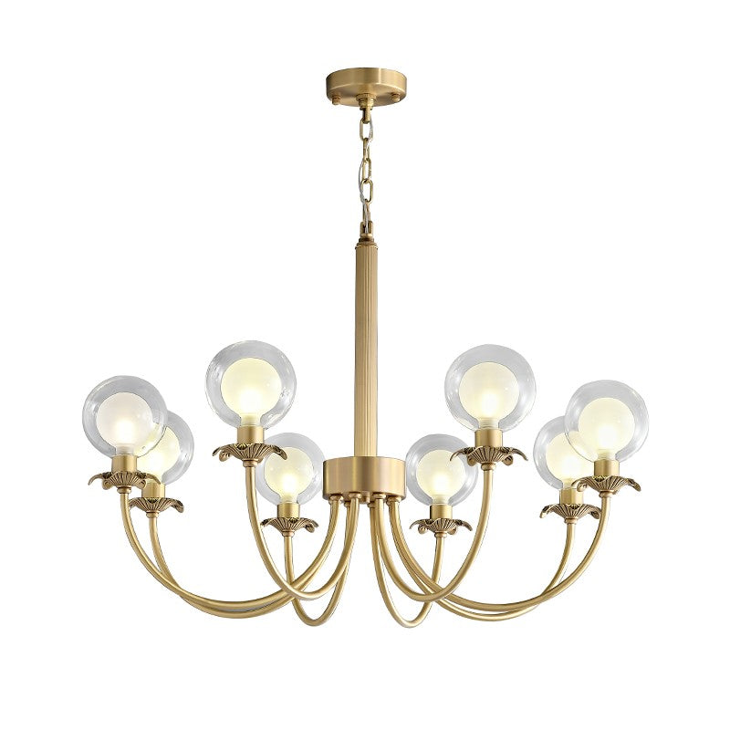 Modern Brass Glass Globe Chandelier - 09 09-white-background-brass-glass-globe-chandelier