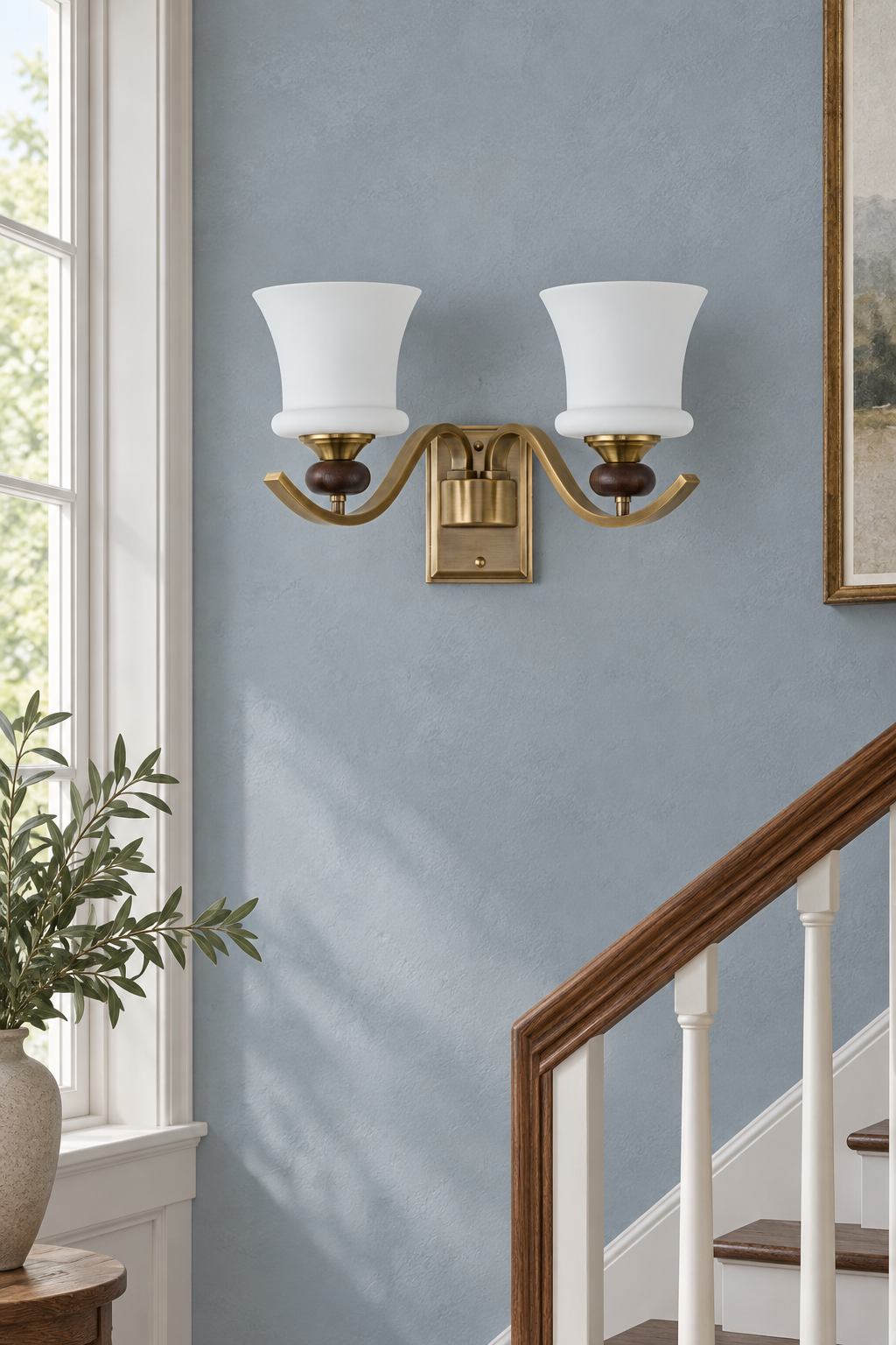 Brontelle two-light wall sconce lifestyle scene 09