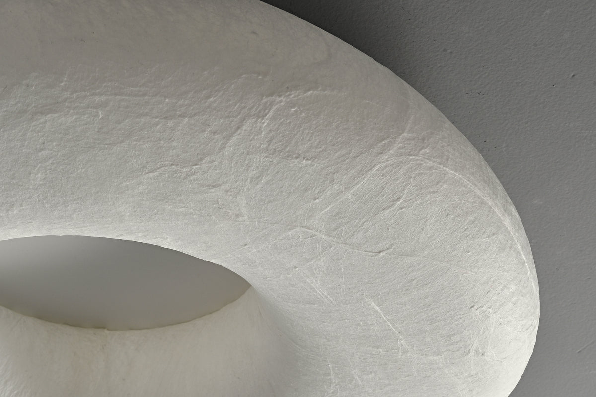 Real mulberry silk halo ceiling light view 7