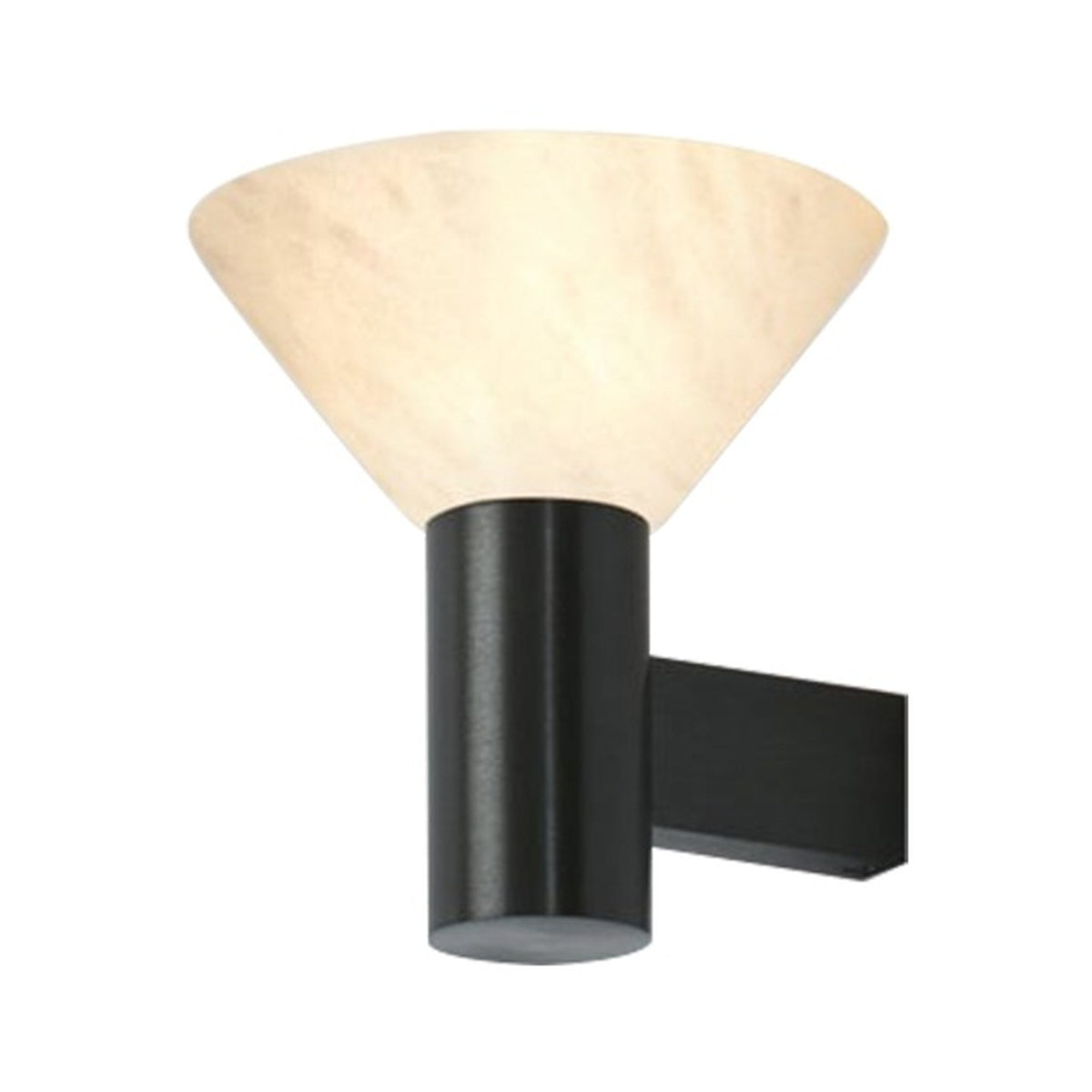 Modern Snowflake Alabaster Cup Wall Sconce - enlarged white background main image