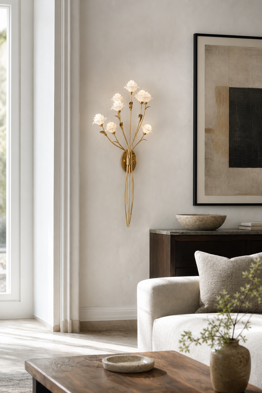 Sylverelle wall sconce – gallery wall wide daylight