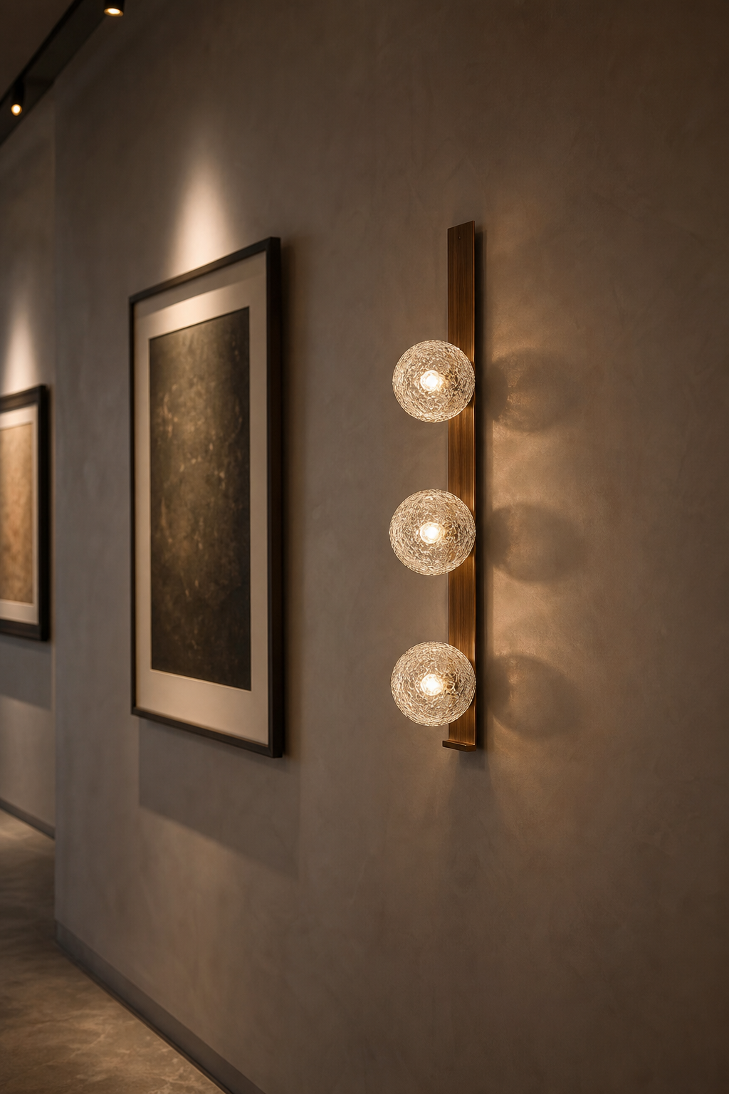 Modern Glass Globe Wall Sconce in Antique Brass - product image 08