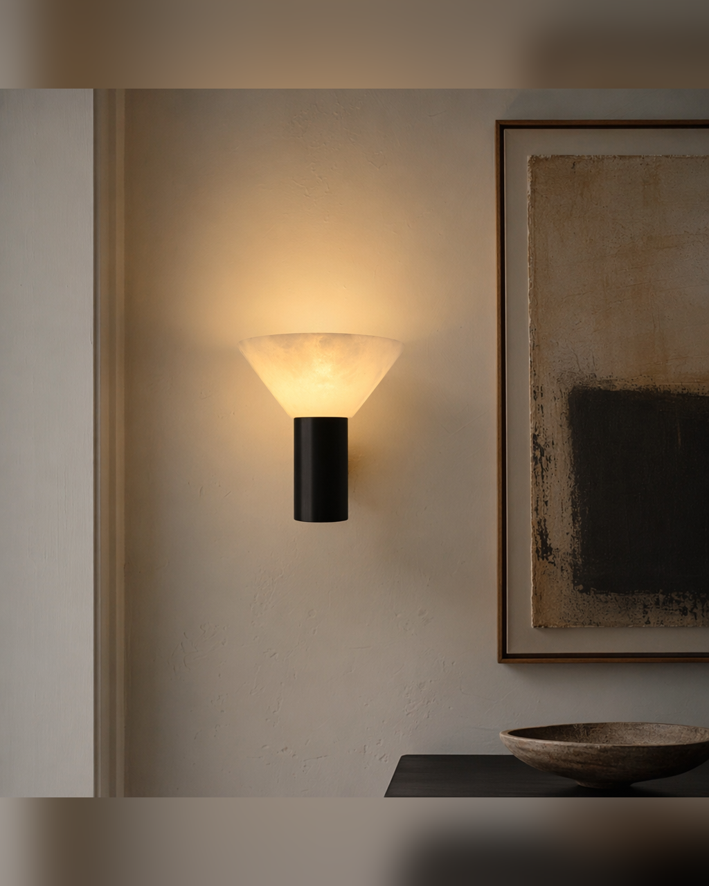 Modern Snowflake Alabaster Cup Wall Sconce - product image 11