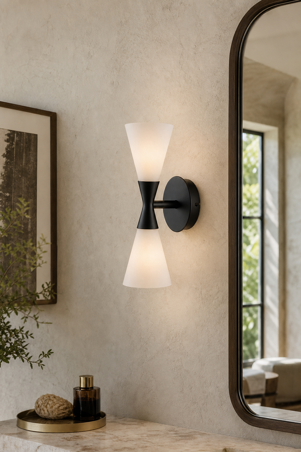 Harlekin Duo Wall Sconce gallery 10 mirror daylight