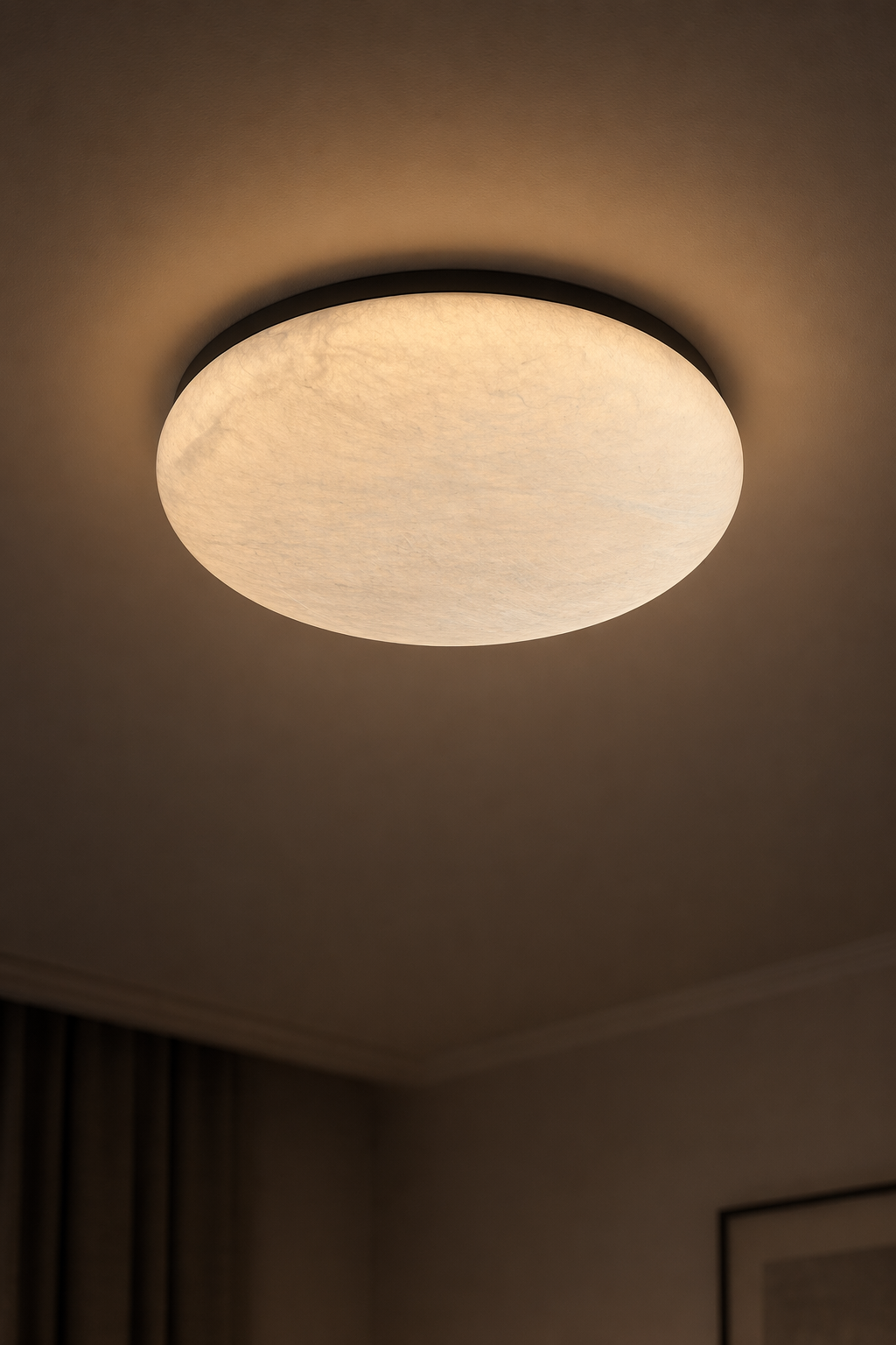 Modern Mulberry Silk Ceiling Light in White - product image 08