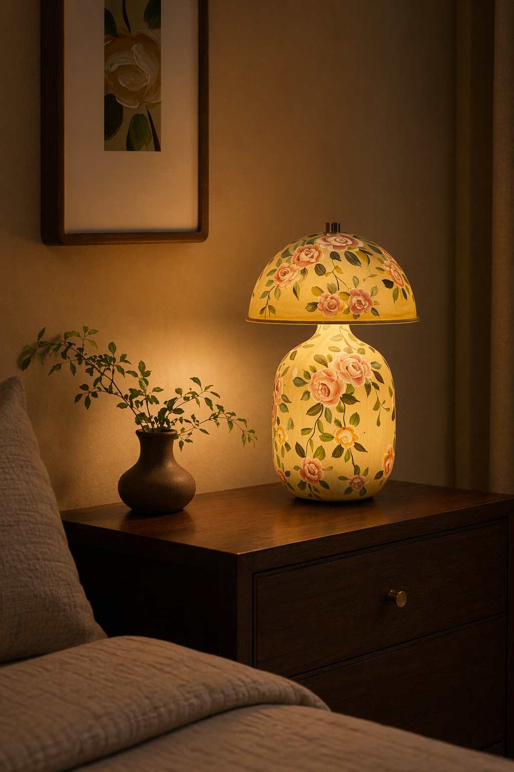 Modern Patterned Mushroom Table Lamp - generated workflow 10 10-night-mood