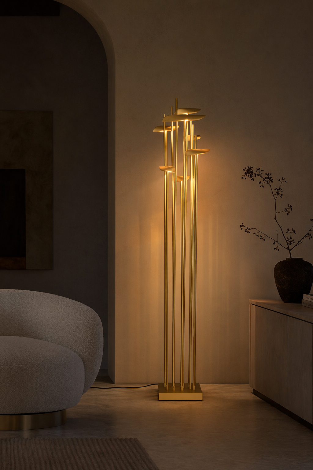 Modern Multi-Head Copper LED Table and Floor Lamp - 10 10-night-mood
