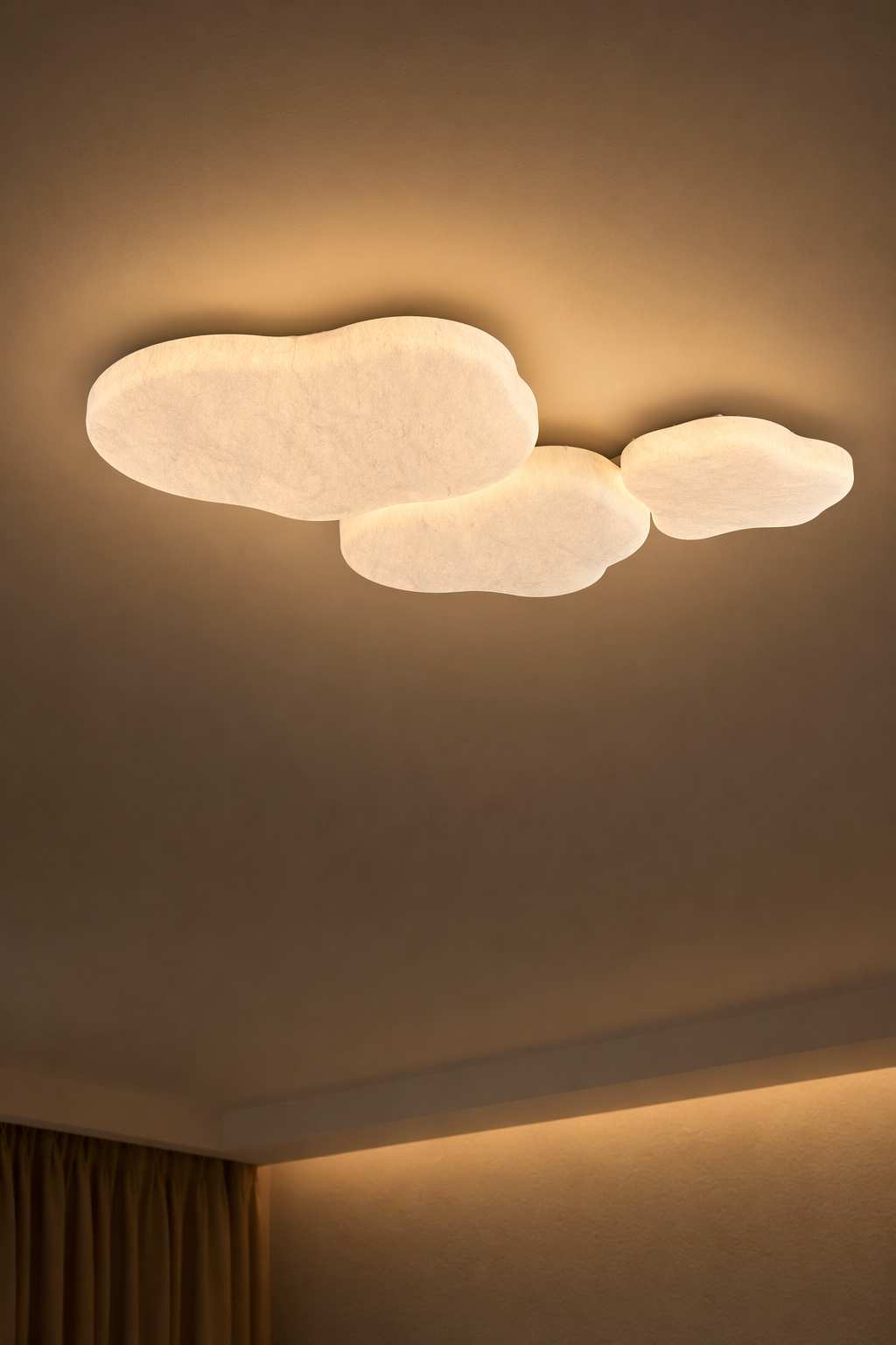 Modern Mulberry Silk Cloud Ceiling Light in White - product image 10