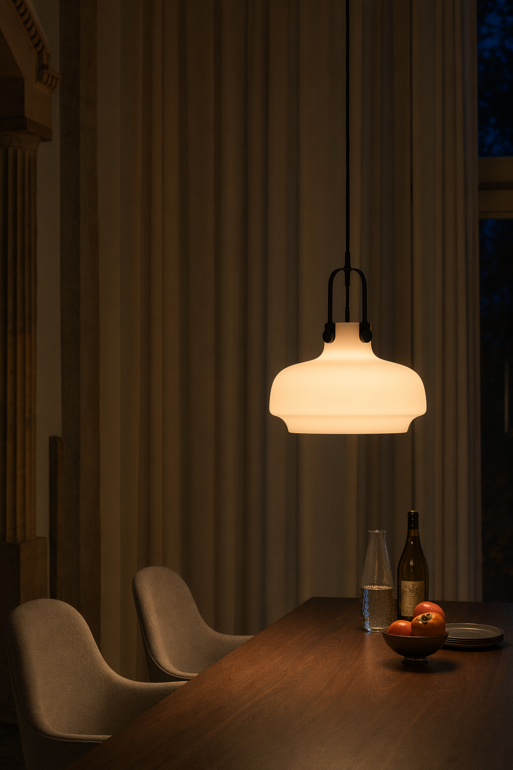 Modern Glass Dome Pendant Light - generated workflow 10 10-night-mood
