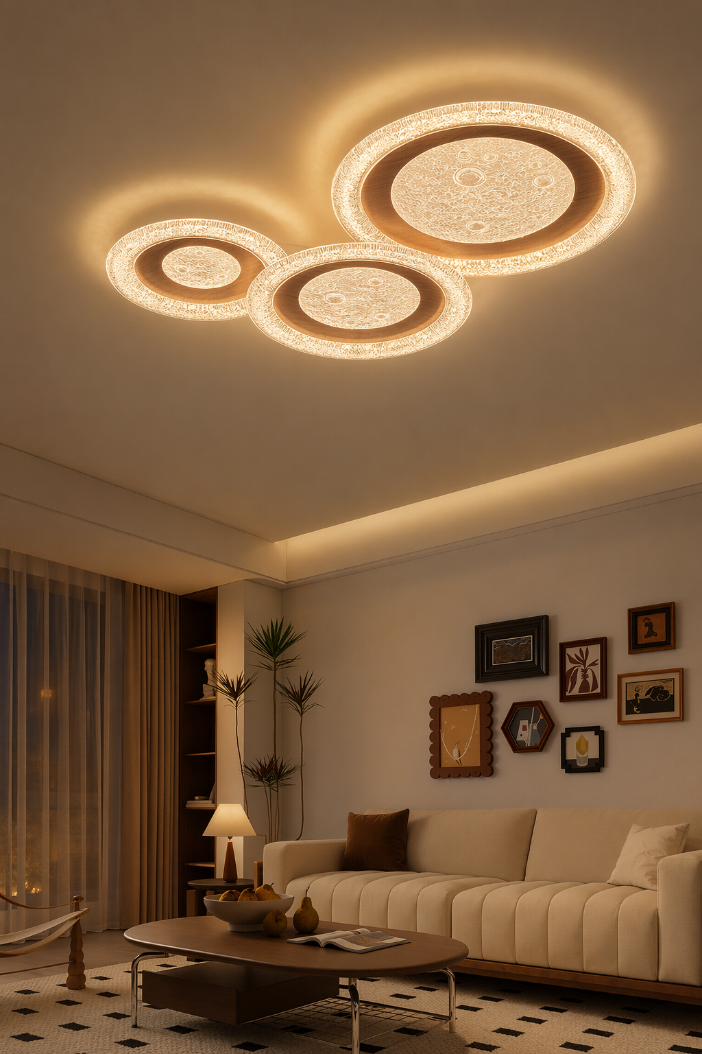 Modern Round LED Ceiling Light - generated workflow 10 10-night-mood