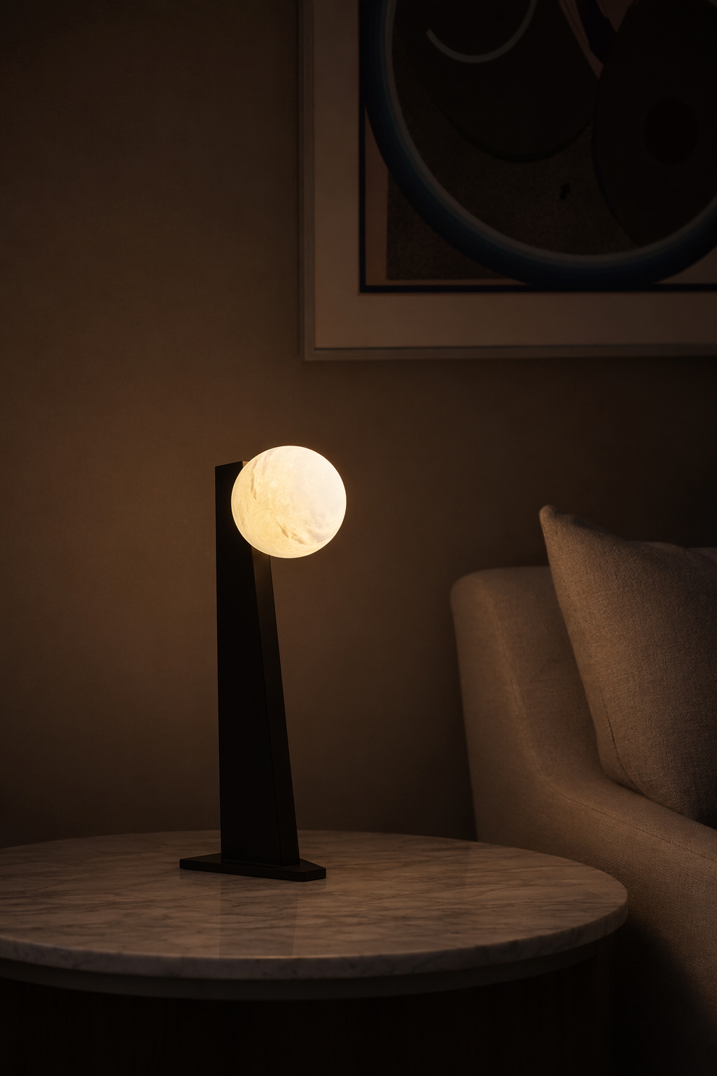 Modern Tapered Globe Table Lamp - generated main 10 10-night-mood