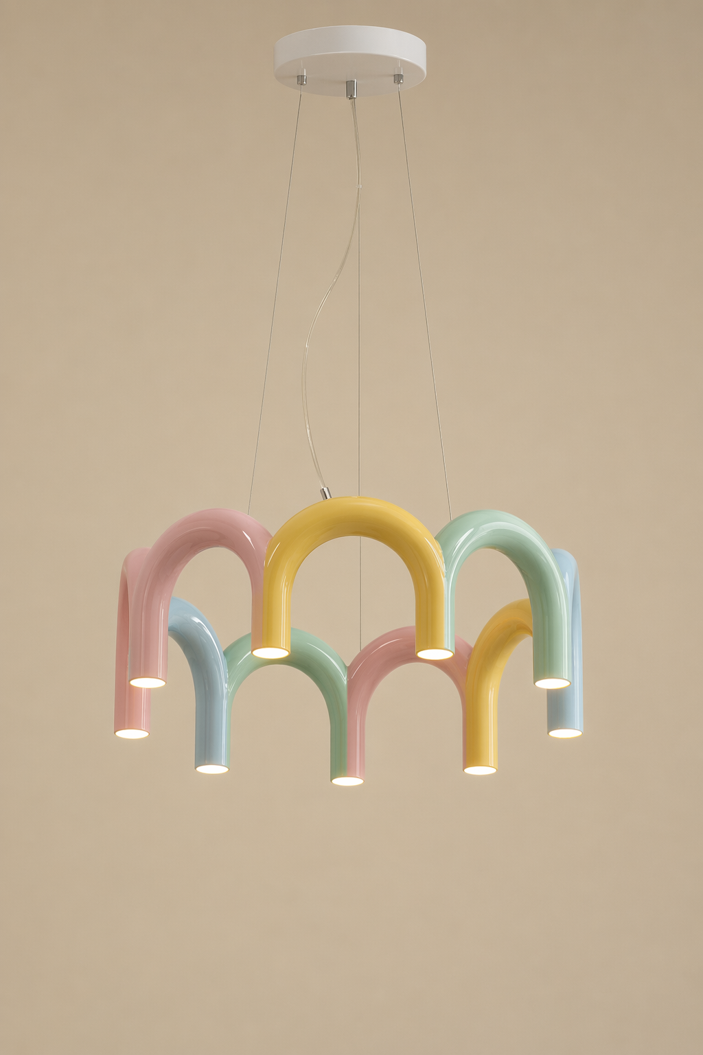 Colorful Arch Linear LED Pendant Light - generated main 10 10-product-angle-detail