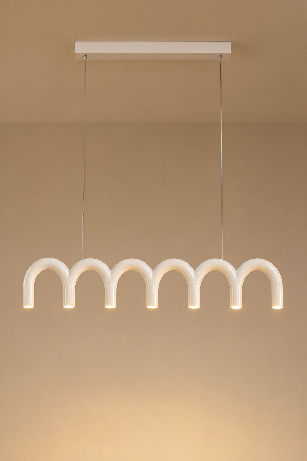 Colorful Wave Linear LED Pendant Light - generated main 10 10-product-angle-detail
