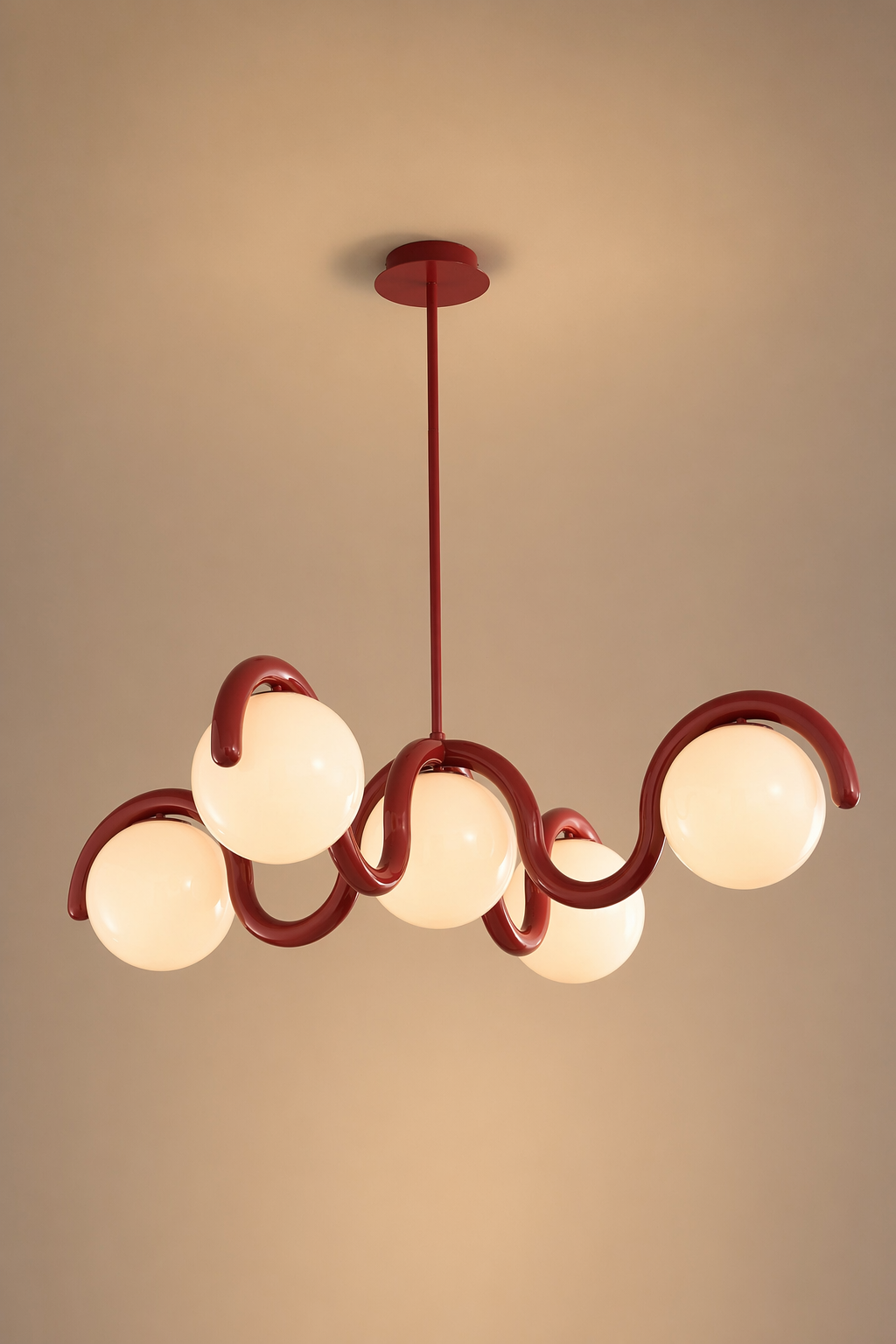 Modern Curved Globe Pendant Chandelier - generated main 10 10-product-angle-detail
