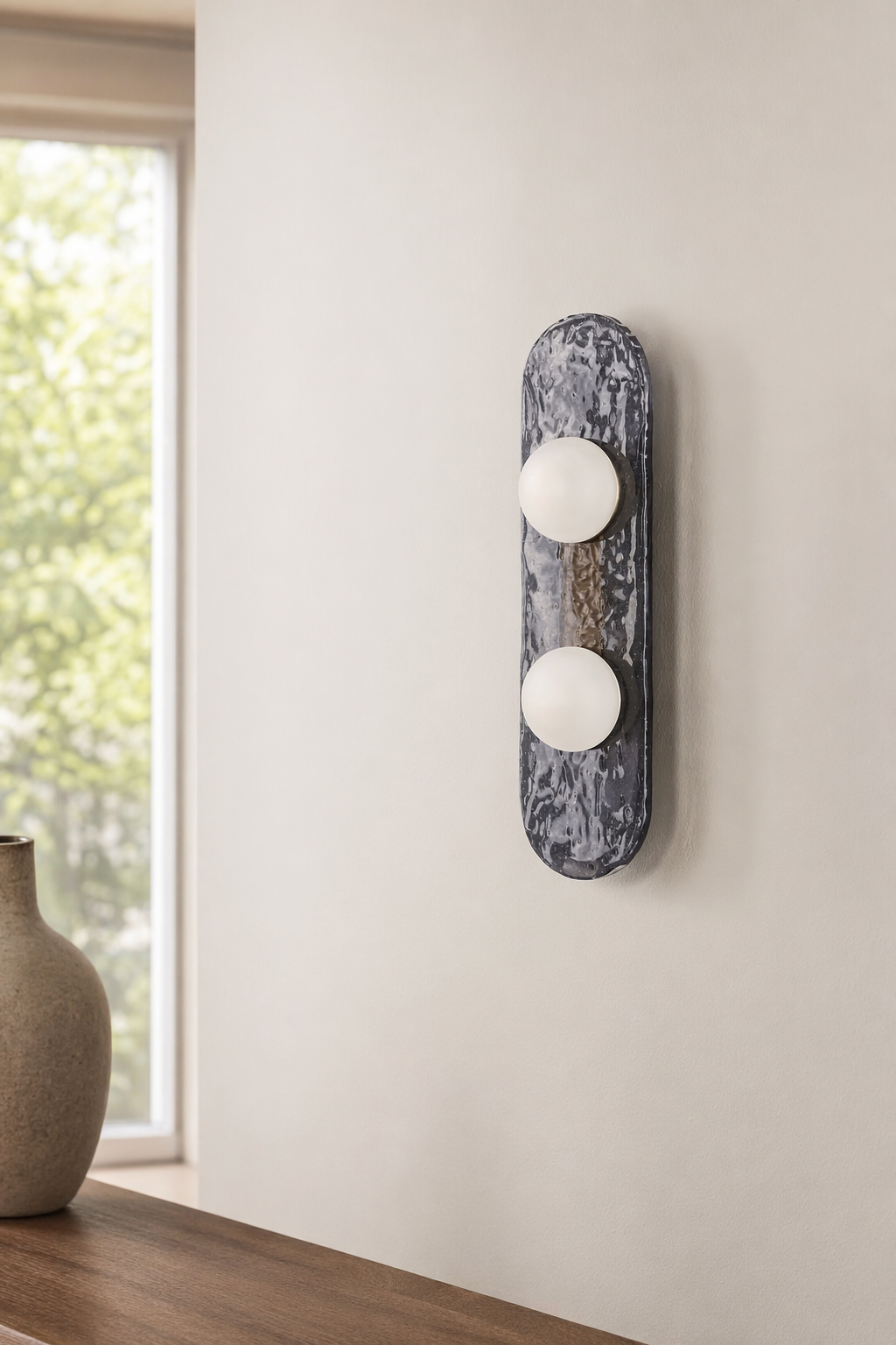 Modern Smoky Glass Linear Wall Sconce - generated main 10 10-product-profile