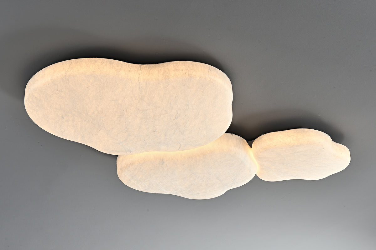 Modern Mulberry Silk Cloud Ceiling Light in White - 10 10-product-real-detail