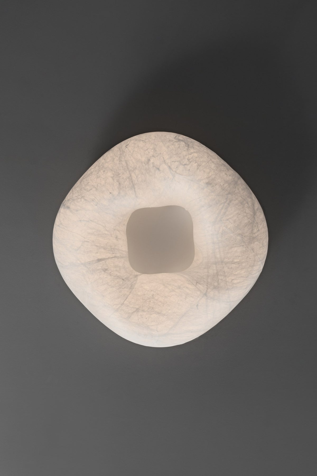 Handmade Mulberry Silk Cloud Ceiling Light in White - 10 10-product-real-installation-view