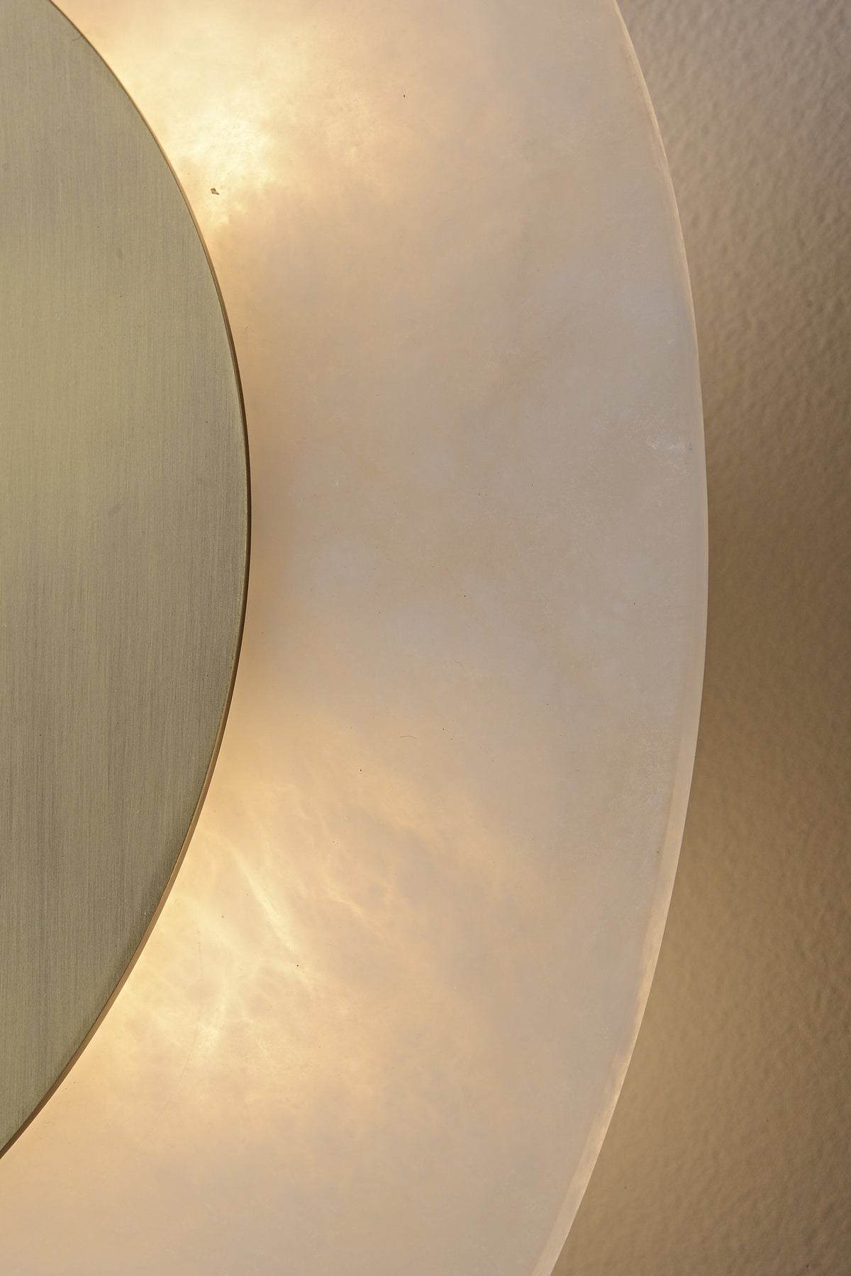 Modern Alabaster Leaf Wall Sconce in Antique Brass - 10 10-real-alabaster-detail