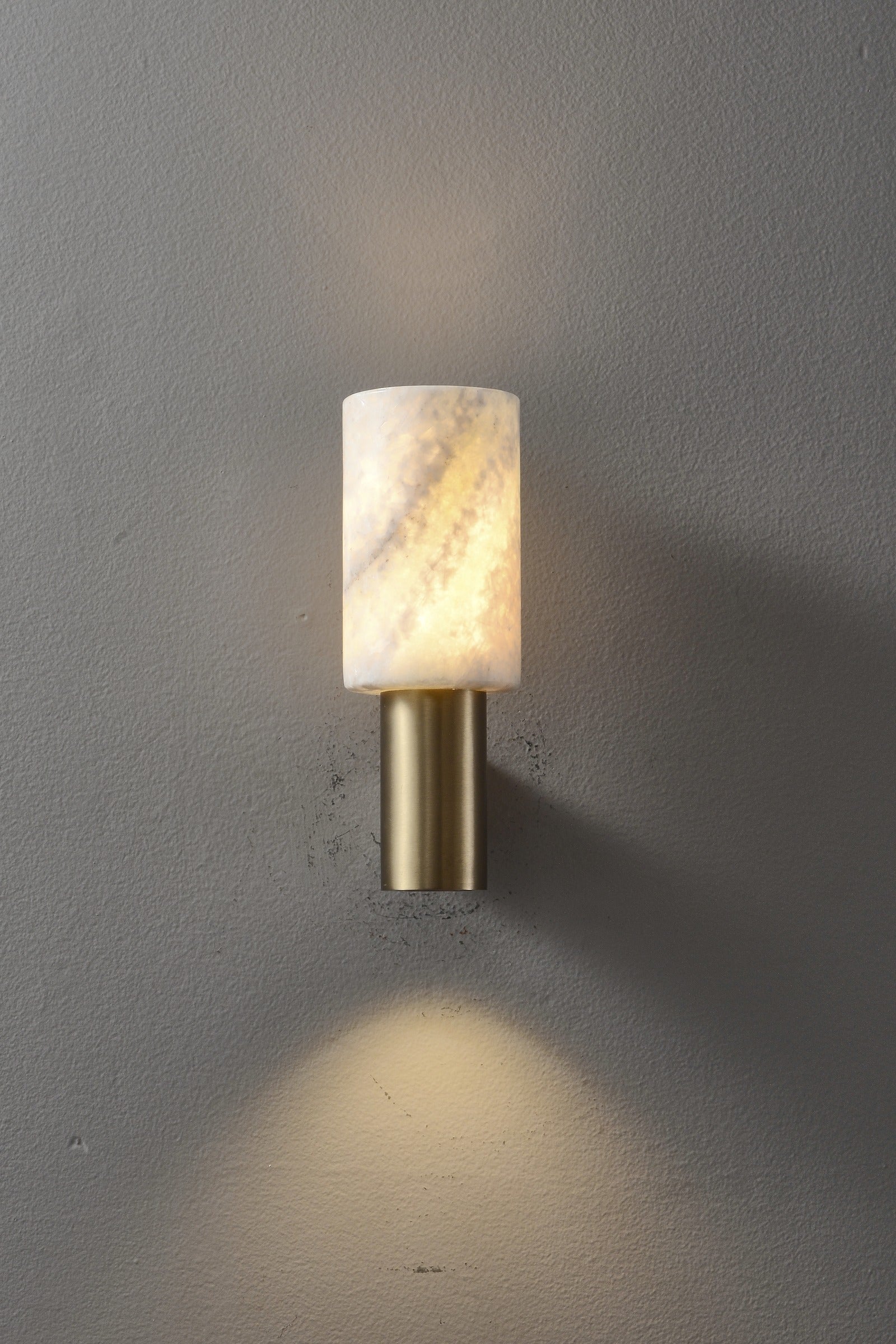 Modern Natural Stone Cylinder Wall Sconce - 10 10-real-angle-rose-gold-wall-sconce
