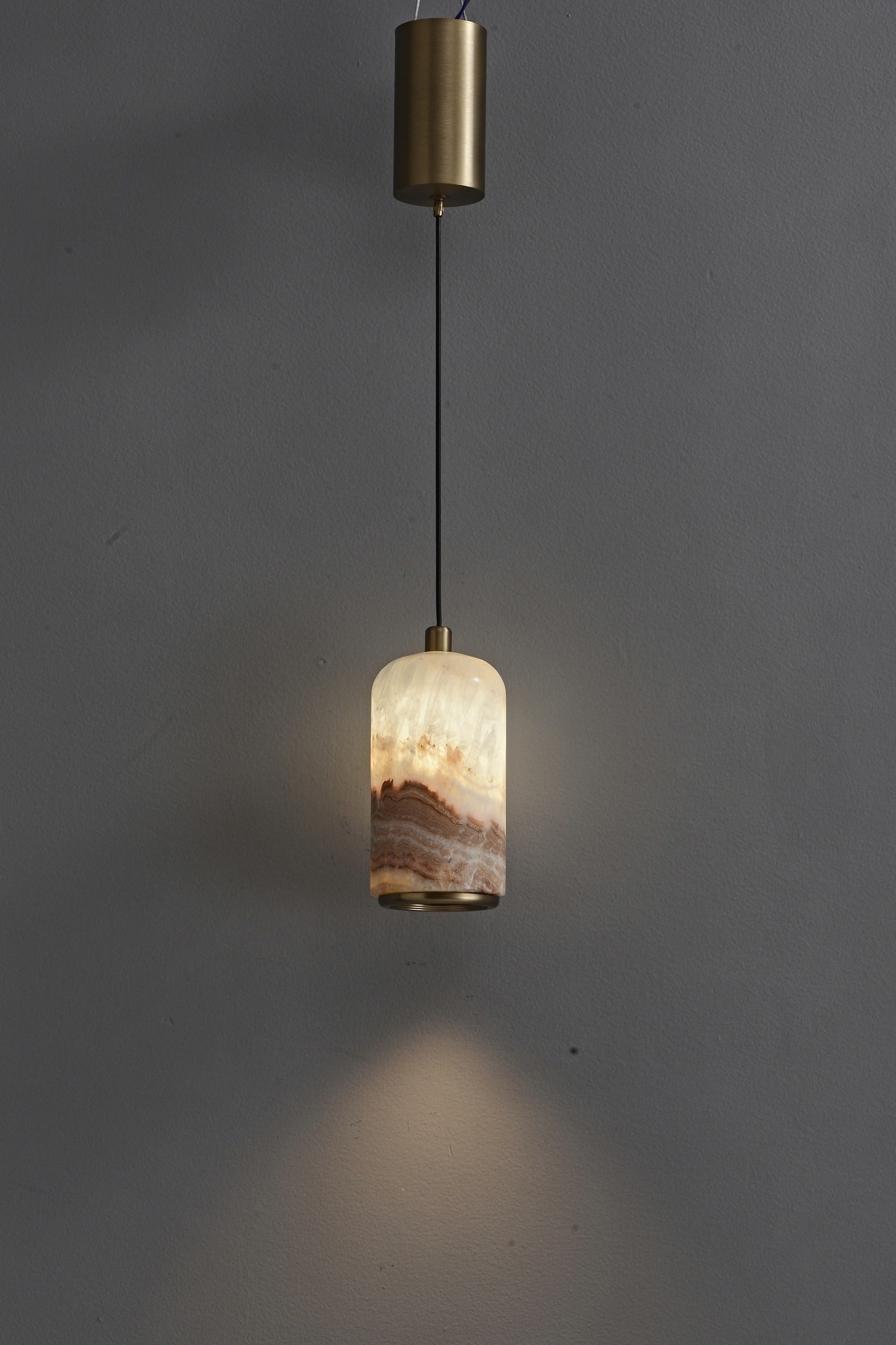 Modern Colorful Stone Cylinder Pendant Light - 10 10-real-detail-7