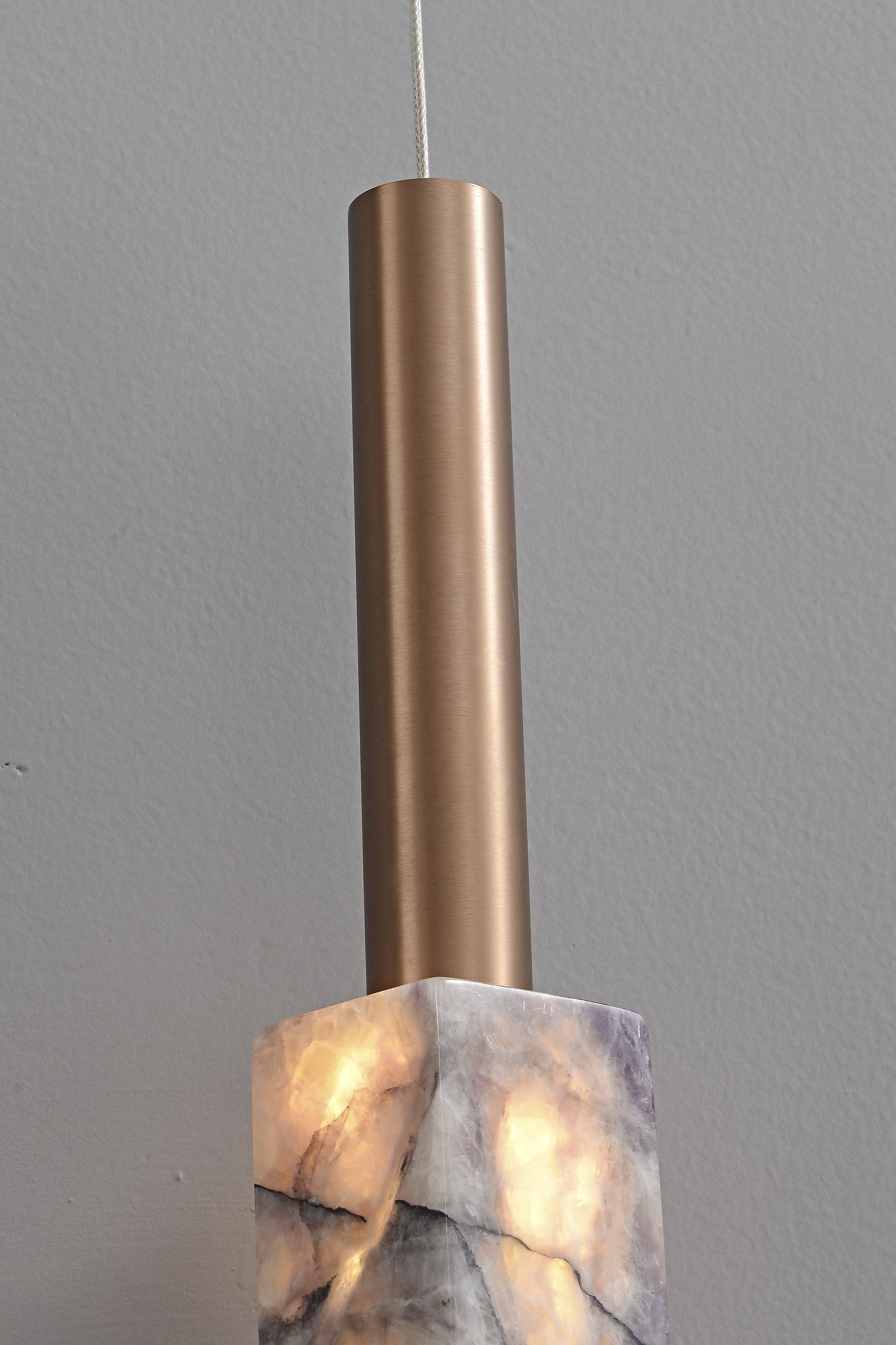 Modern Purple Crystal Cylinder Pendant Light - 21 10-real-detail-7