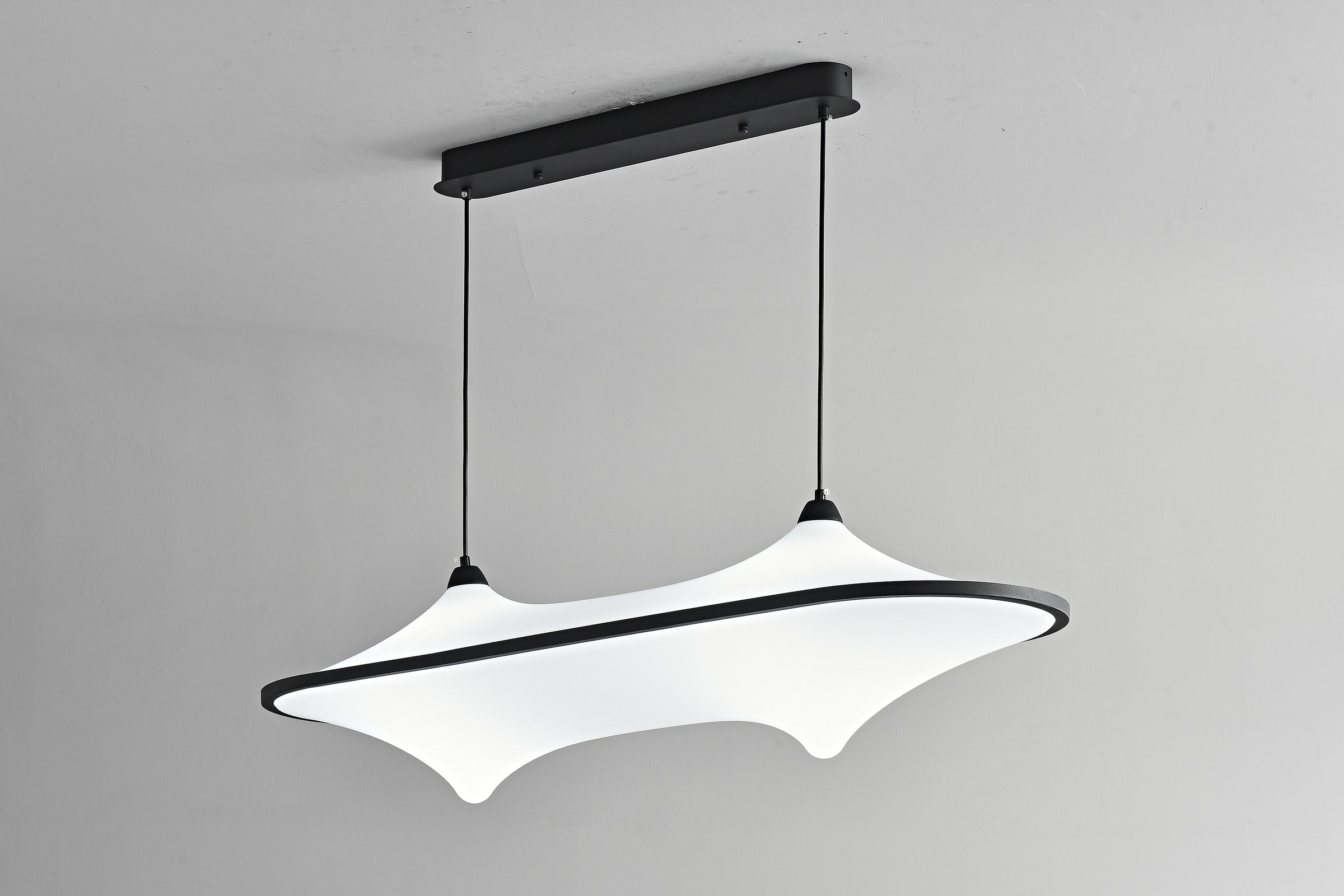 Sculptural Fabric Linear LED Pendant Light - 21 10-real-detail-7