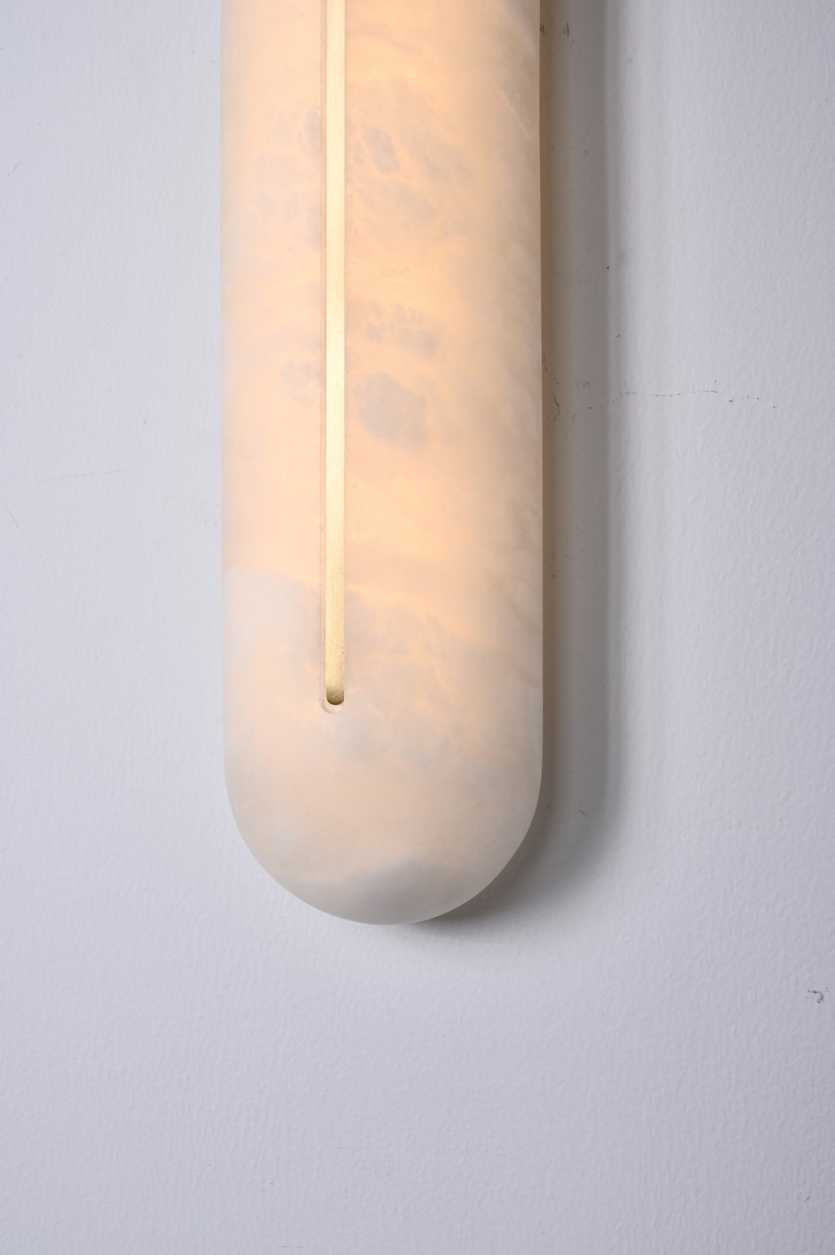 Modern Snowflake Alabaster Oval Wall Sconce - 10 10-real-detail-off