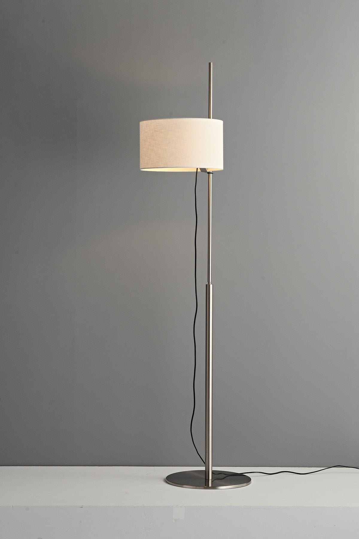 Modern Fabric Shade Table and Floor Lamp - 10 10-real-shot-floor-lamp-lit