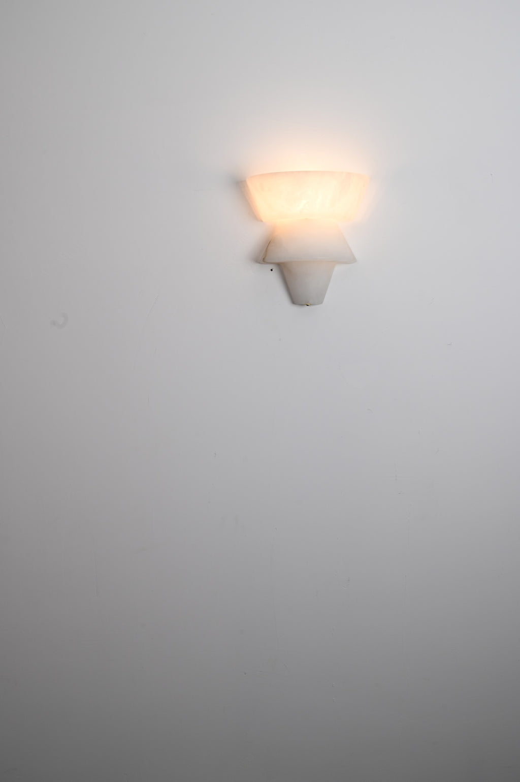 Modern Spanish Alabaster Tiered Wall Sconce - 10 10-real-side-detail-lit