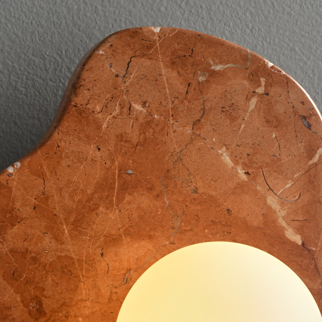 Modern Four-Lobed Stone Wall Sconce - 14 10-real-square-3-5--387