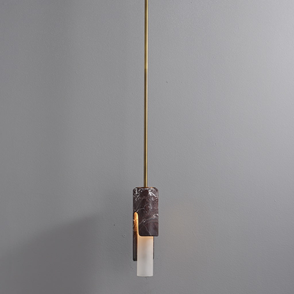 Modern Slim Stone Cylinder Pendant Light - 13 10-real-square-3-8-440