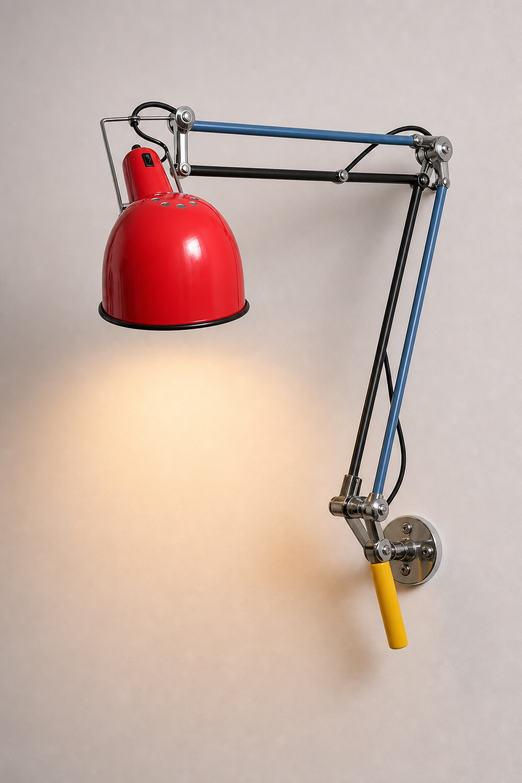 Modern Adjustable Red Wall Task Lamp - 10 10-shade-detail-vertical