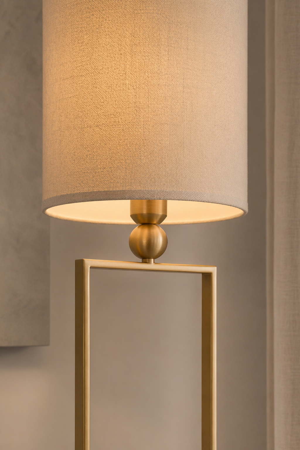 Modern Marble Base Copper Frame Floor Lamp - 10 10-shade-frame-detail