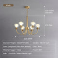 Modern Brass Glass Globe Chandelier - 10 10-sku-6-lights-original