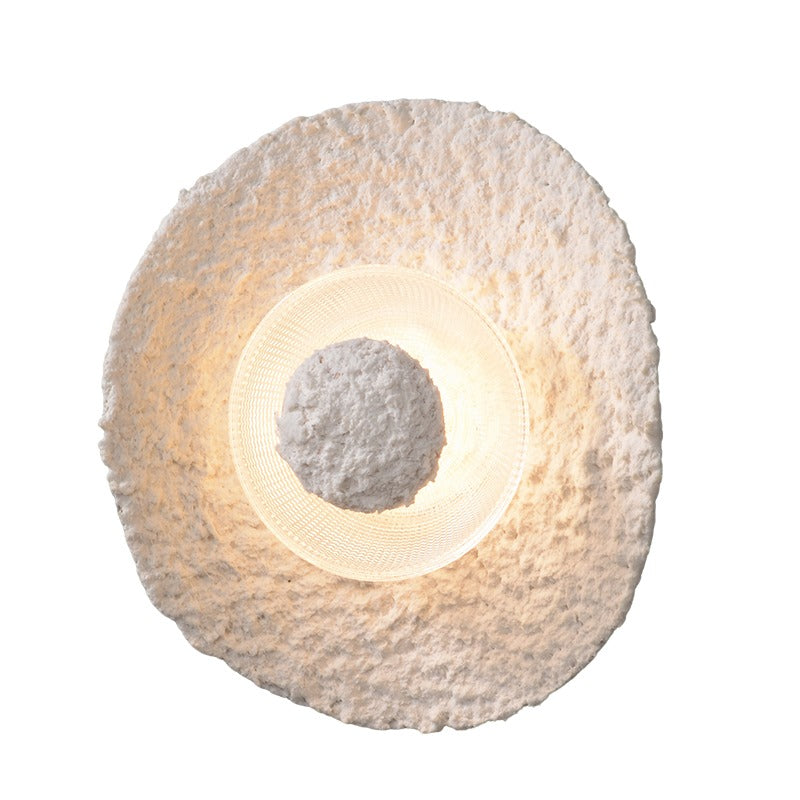 Textured Alabaster Disc Wall Sconce - 23 10-white-background-1