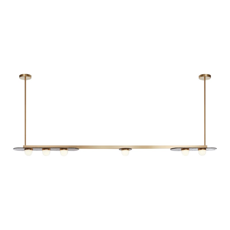 Modern Linear Glass Globe Chandelier - 10 10-white-background-linear-glass-globe-chandelier