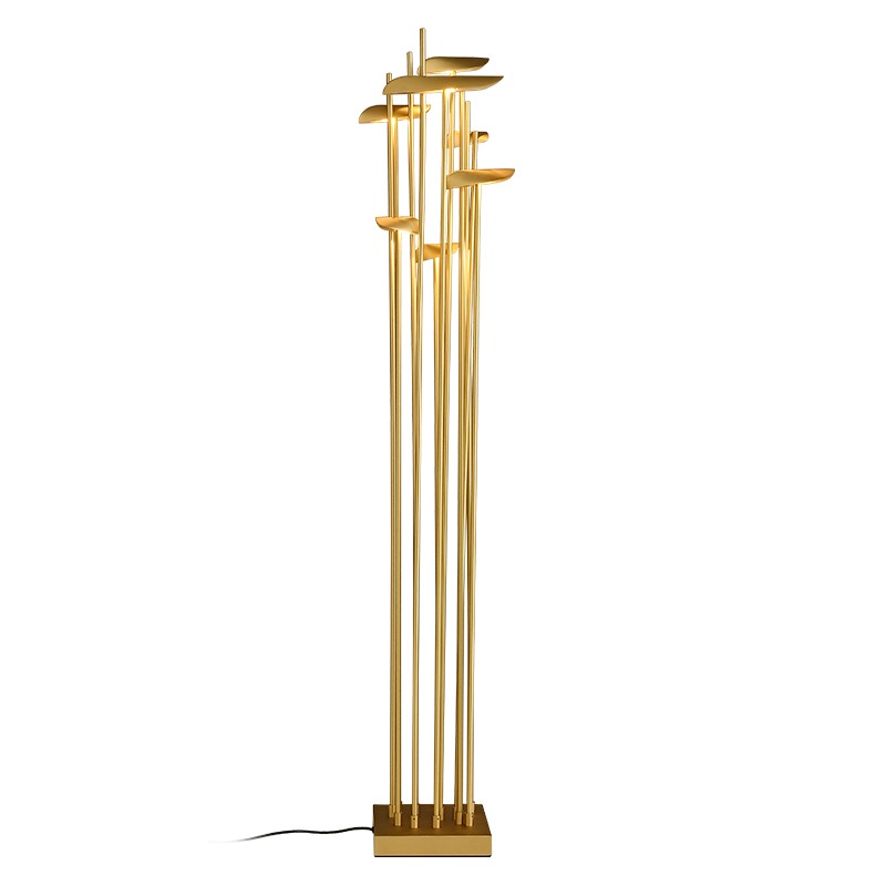 Modern Multi-Head Copper LED Table and Floor Lamp - 21 10-white-background-multi-head-copper-floor-lamp