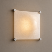 Modern Square Mulberry Silk wall scone in Chrome - product image 01
