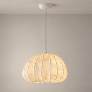 Aeriwisp ribbed mulberry silk pendant light product view on white