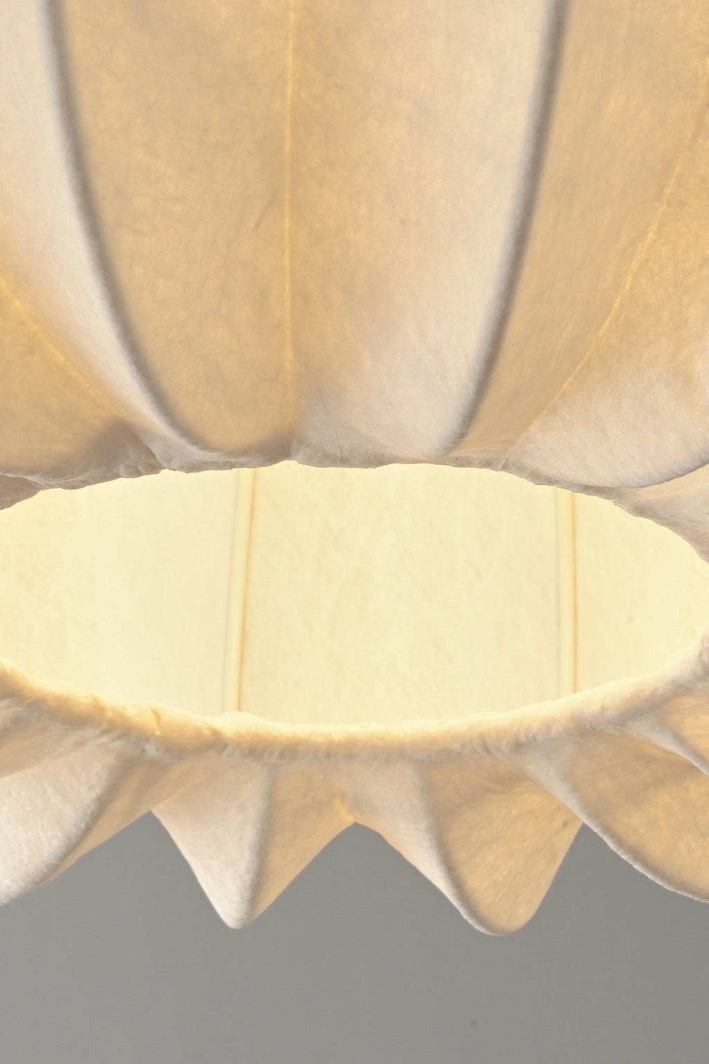 Aeriwisp pendant real underside and folded edge detail