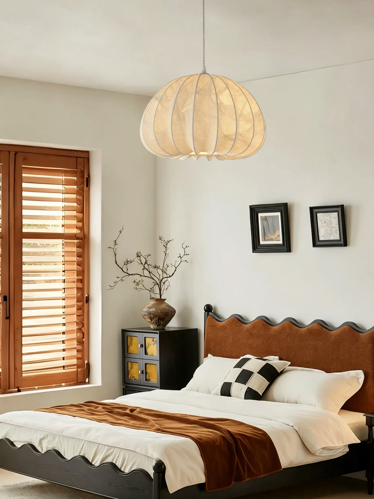 Aeriwisp ribbed silk pendant original lifestyle view two