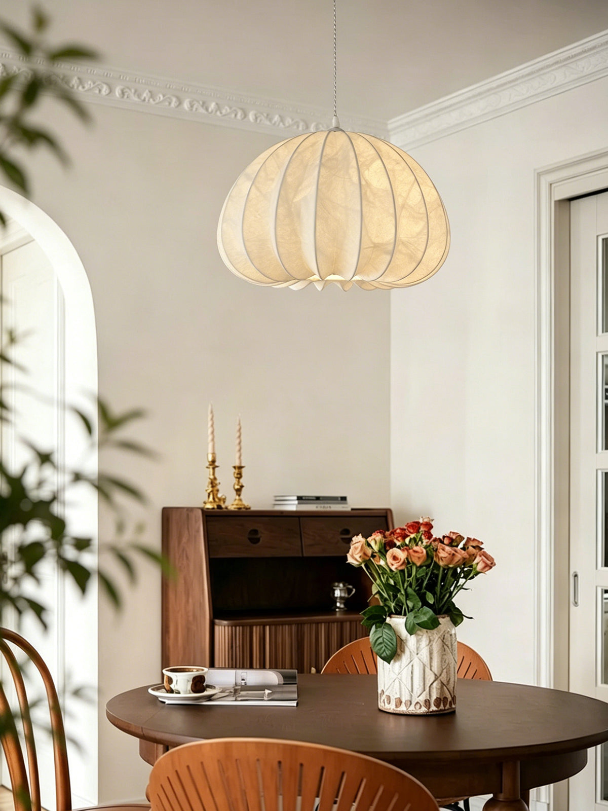 Aeriwisp ribbed silk pendant original lifestyle view three