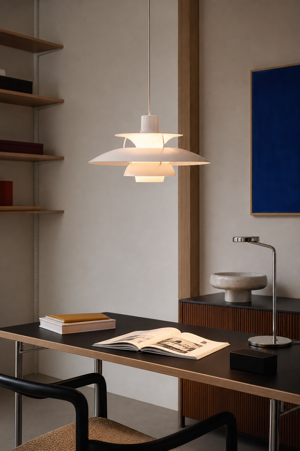 PH5 Layered Metal Pendant Light bauhaus study