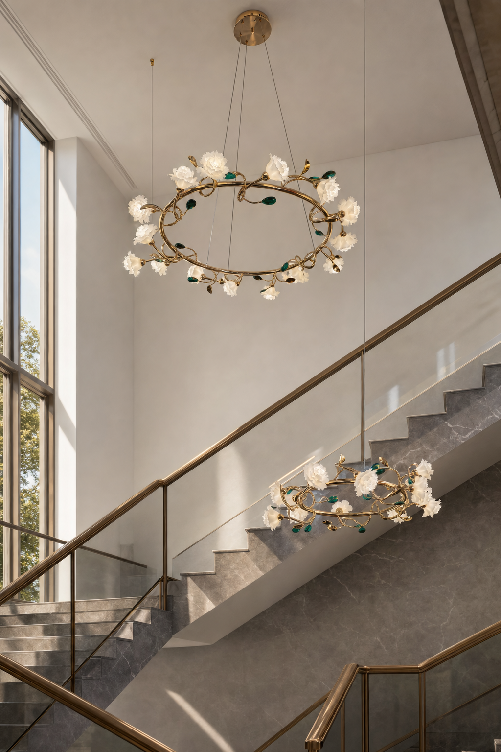 Sylverelle chandelier – combined staircase void