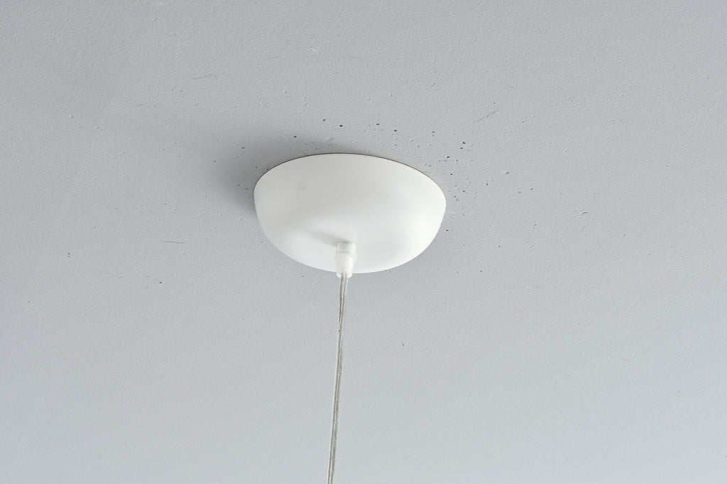 Handmade Mulberry Silk Pendant Light in White - 11 11-detail-canopy