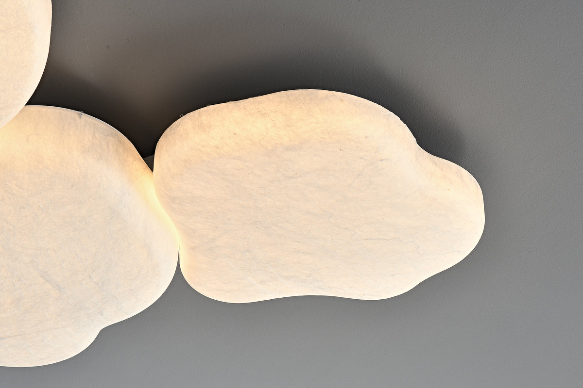 Modern Mulberry Silk Cloud Ceiling Light in White - 11 11-detail-silk-texture