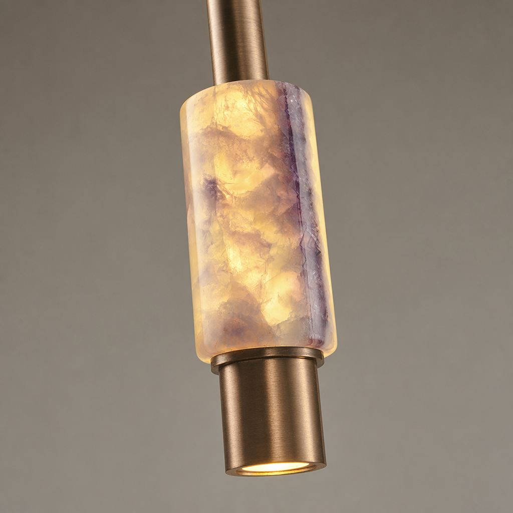 Modern Crystal Cylinder Pendant Light - generated main 11 11-material-close-up